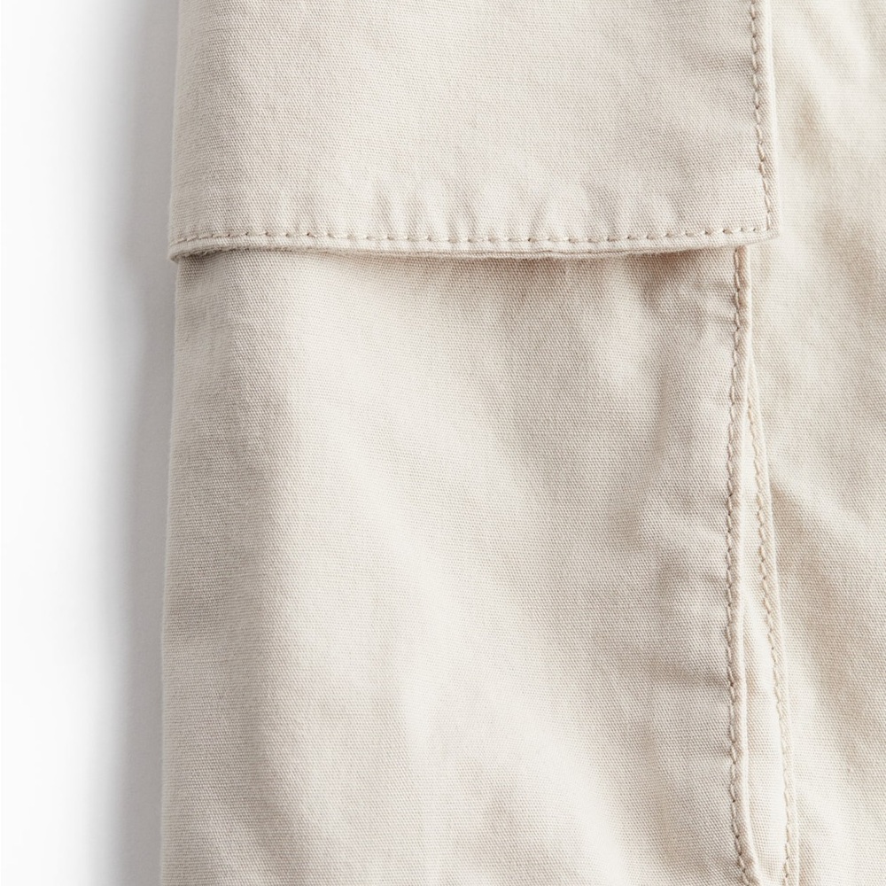 Beige Cargo Skirt